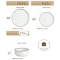 12/24 Piece Black Rim Ceramic Porcelain Dinnerware Set