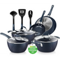 11 Pc Blue Diamond Nonstick Ceramic Cookware Set