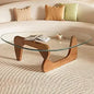 Modern Black Glass Coffee Table Living Room