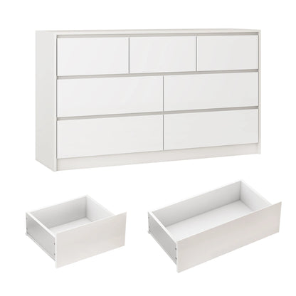 White/Black Dresser with High Gloss Drawers