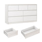 White/Black Dresser with High Gloss Drawers