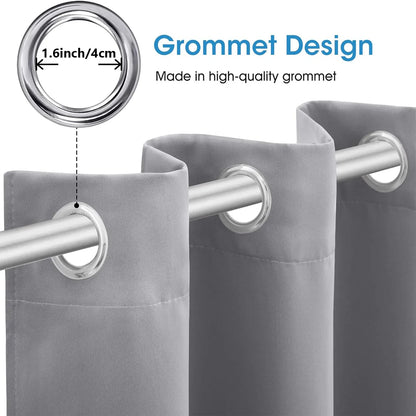 4PCS Blackout Grommet Curtains