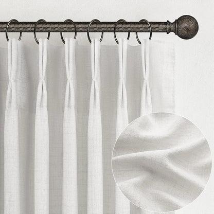 Pleated 70 x 96 Inch Curtains 2 Panel Set for Bedroom