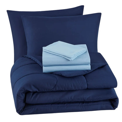 Reversible 7 Piece King Size Comforter with Sheets