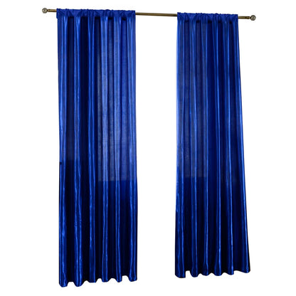 Solid Satin Door Window Curtain Semi-shading
