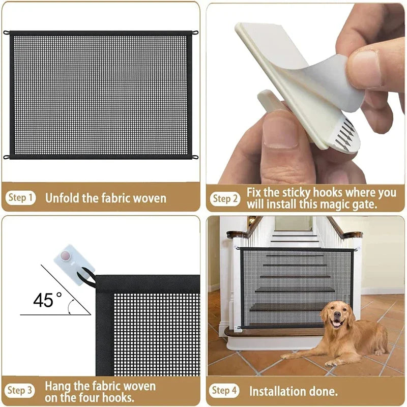 Portable Pet Barrier Fence Breathable Mesh