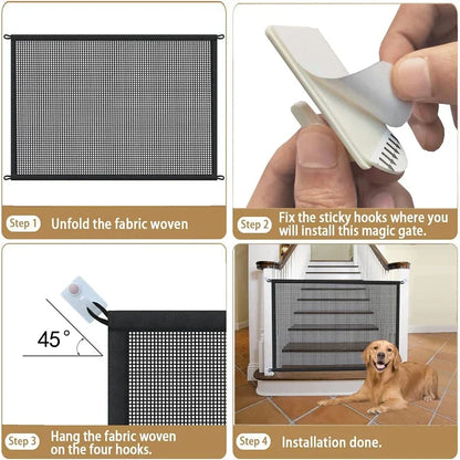 Portable Pet Barrier Fence Breathable Mesh