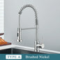 Matte Black Kitchen Sink Faucet Spring Handle