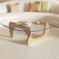 Modern Rustic Coffee Table Glass Top