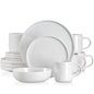 16/32 Piece White Stoneware Set Sesame Dinnerware Set
